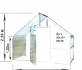 Теплица домиком Царская Двускатная, ширина 2.5 метра 