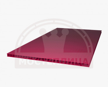 Поликарбонат 4 мм, цвет гранат Поликарбонат 4 мм, цвет гранат