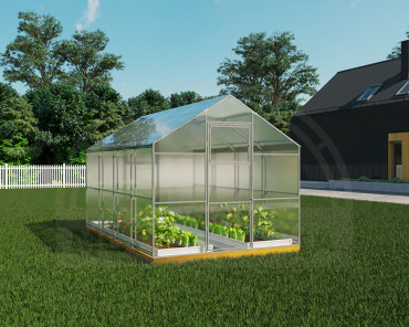 Теплица домиком Царская Двускатная, ширина 2.5 метра Теплица домиком Царская Двускатная, ширина 2.5 метра